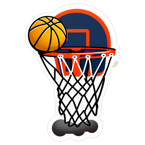 Basketballkorbs Dunk Sticker