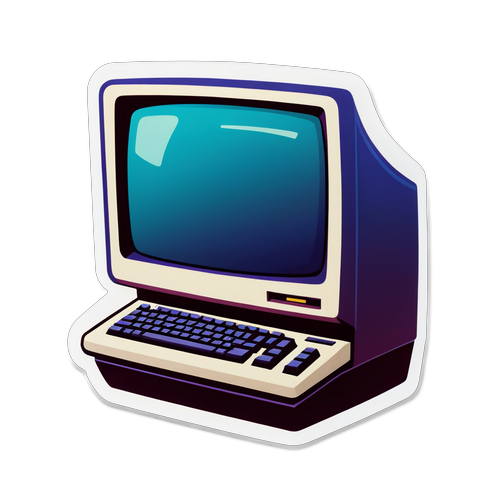 Cyber Monday Retro Computer Sticker