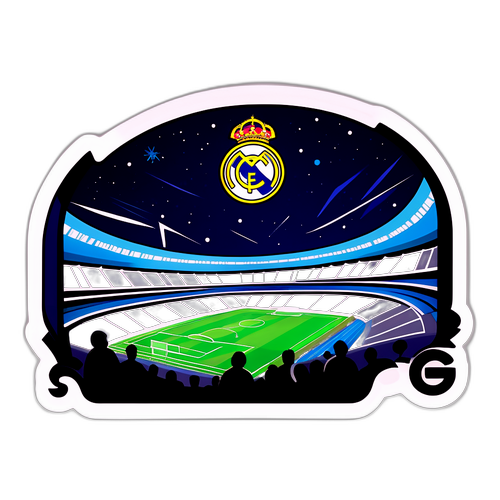 Real Madrid Stadion på natten