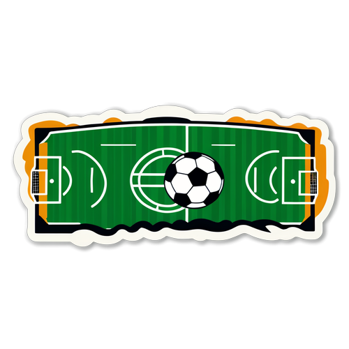 Whimsical Soccer Field Sticker