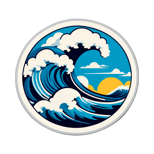 Sticker van de impact van extreem weer in Italië