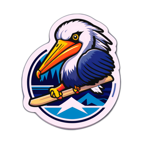 Kookoo Pelicans: Hauska tarra jääkiekkoteemalla