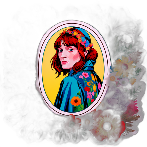 Florence Welch Album Cover Collage Sticker