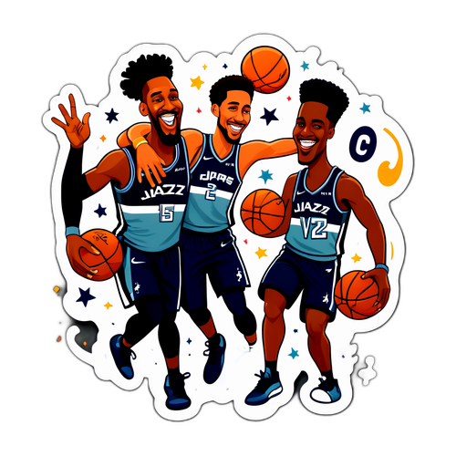 Makulay na Sticker ng Laban ng Spurs vs Jazz