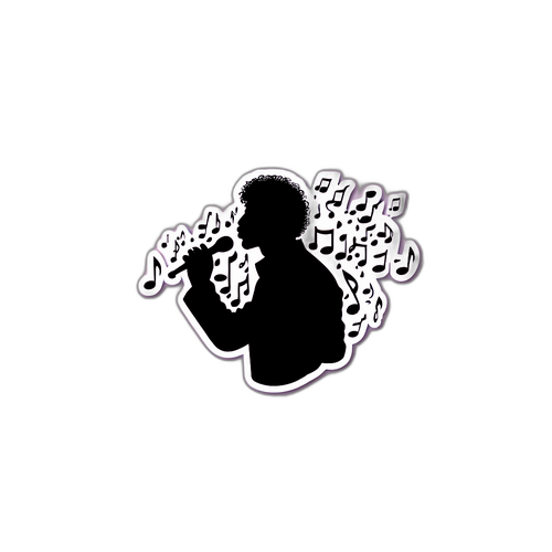 Silhueta de Ismael Bonfim no Palco