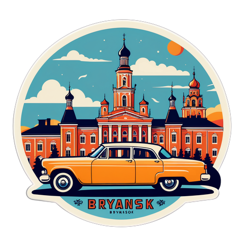 Креативна інтерпретація Брянська в ретро стилі