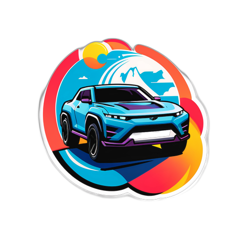 Bilklistermærke med innovativt design