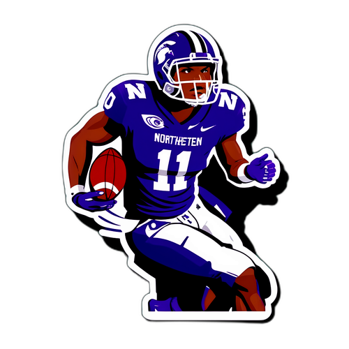 Northwestern Player in Action