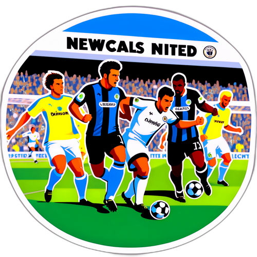 En dynamisk avbildning av en Newcastle mot Leeds United fotbollsmatch