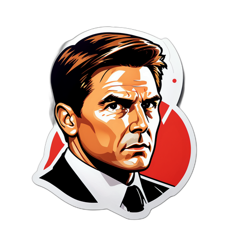 En dramatisk klistremerke av en rogue agent fra Mission Impossible