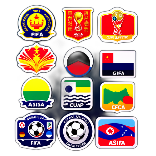 Pelekat Kreatif Merayakan Kelayakan Piala Dunia FIFA Asia