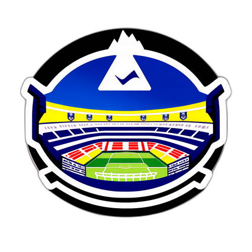 Diseño de un estadio lleno de aficionados con pancartas de apoyo para Ceará y Cruzeiro