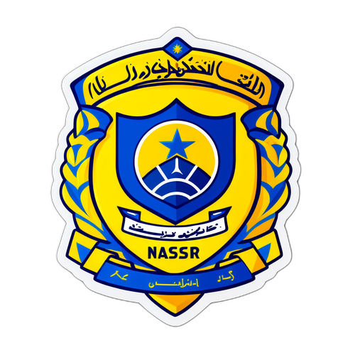 מדבקה צבעונית של מועדון כדורגל אל-נאסר