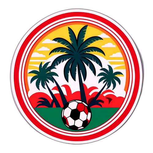 Emblema ya Flamengo FC na Mandhari ya Tropiki