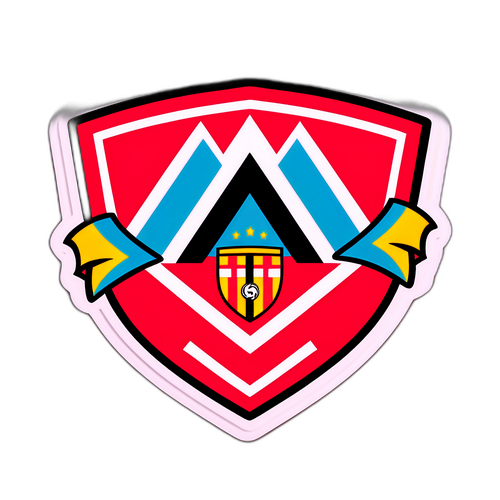 Наклейка з мотиваційним зображенням Жирони у стилі спортивного шеврона