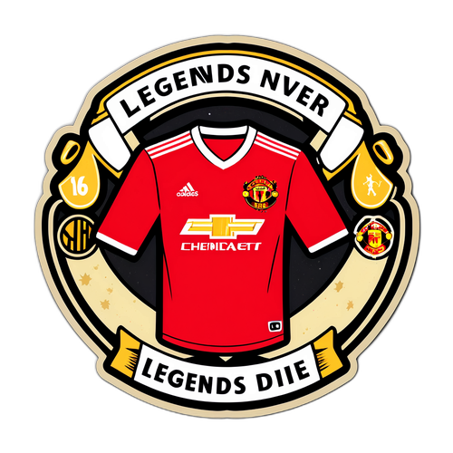 Sticker ya Vintage ya Jezi za Manchester United