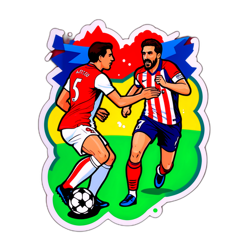 아스날과 아틀레티코 마드리드의 매치 장면