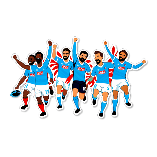 Stiker Bertema Bola Sepak Napoli vs Genoa