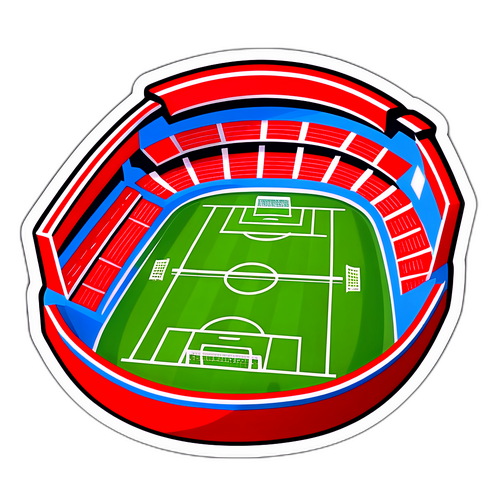 Miniaturowy stadion piłkarski z drużyną
