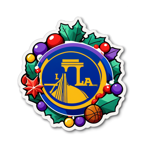 Adesivo Natalizio NBA: Warriors e Lakers