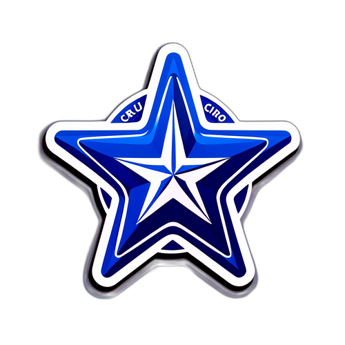 Print de uma estrela azul representando o Cruzeiro com o texto 'Sempre Cruzeiro'