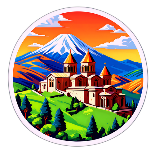 Ilustrație vividă a monastrelor antice din Armenia