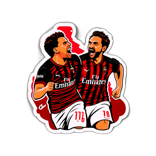 ออกแบบสติ๊กเกอร์เพื่อเฉลิมฉลองแมตช์มิลานพบโรมา