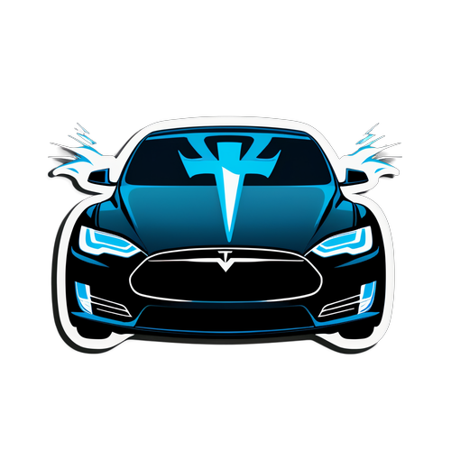 Shocking Vision: This Tesla Sticker Will Electrify Your Future!