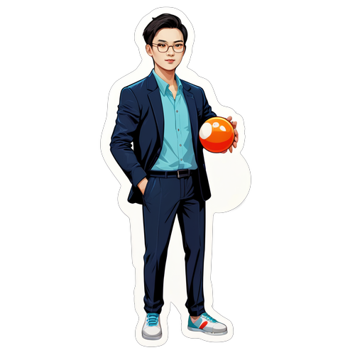 Sticker af Zhao Xintong i aktion