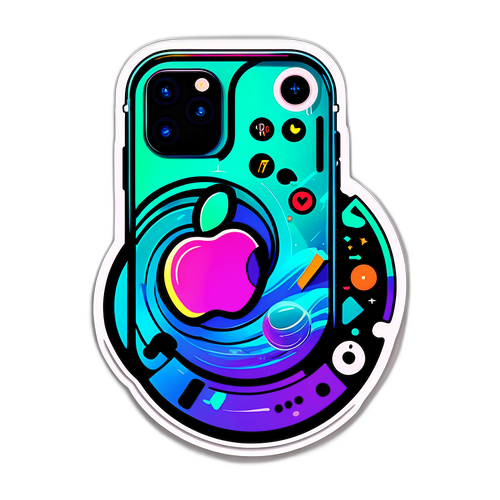 Stiker Tematik Teknologi untuk Promosi Apple iPhone 17 Pro Max