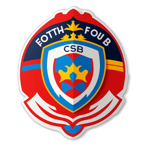 Sticker personalizat cu fotbal FCSB