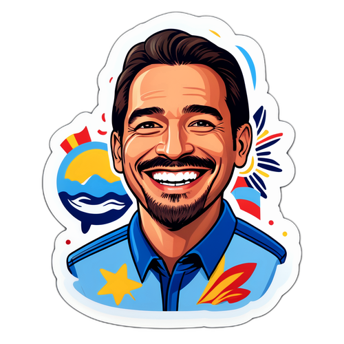 Sticker de Gustavo Sáenz Sonriendo
