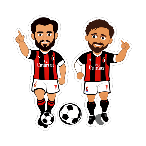 Sticker ya Ushindani wa Soka kati ya Milan na Roma