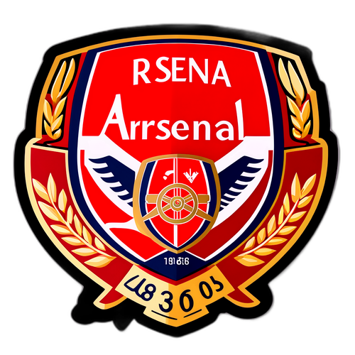 Arsenal FC Crest med Seger och Tradition