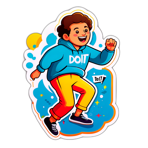 Наклейка с надписью "Действуй!"