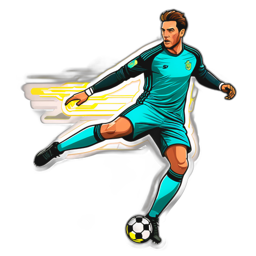 שוער כדורגל בפעולה