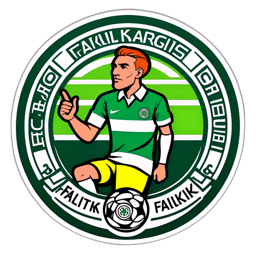 Fußballaufkleber Celtic und FC Falkirk