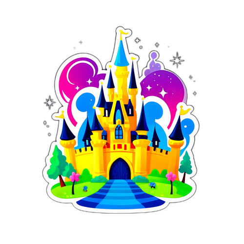 Magický Disney+ Nálepka s Pohádkovým Zámkem