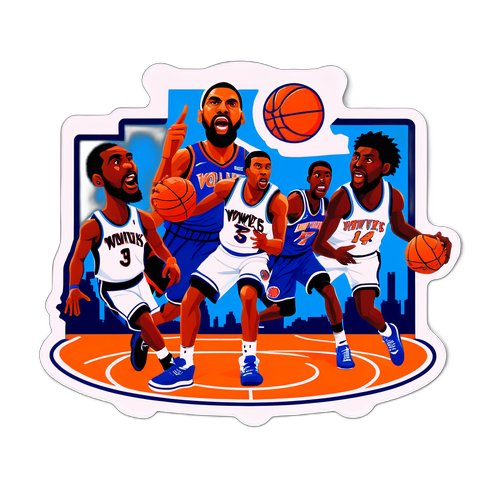Thrilling Basketball Showdown Sticker