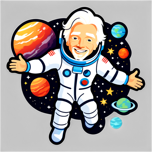 An Adventurous Astronaut Sticker