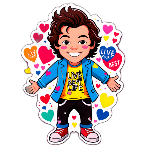 Fröhlicher Aufkleber von Harry Styles