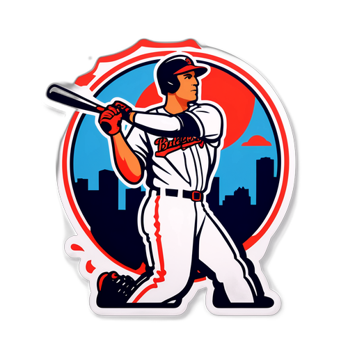 社会野球の興奮を伝えるステッカー