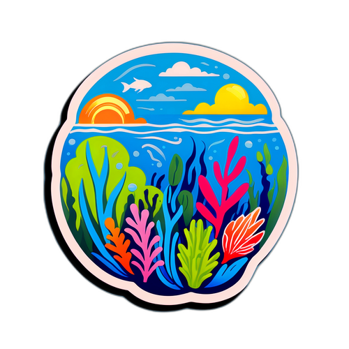 Színes Balatoni Alga Sticker