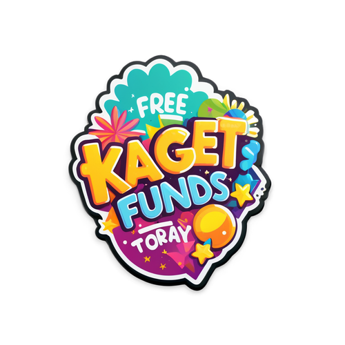 Stiker Mengumumkan 'Dana Kaget Gratis Hari Ini!'