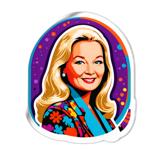 Retro-aktig klistremerke av Diane Ladd