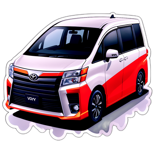 トヨタ・ヴォクシーのデザインを強調したクールなステッカー