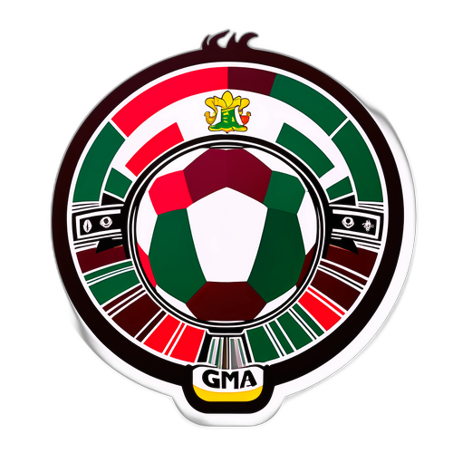 Balón de fútbol dividido en colores de Fluminense y Vasco da Gama