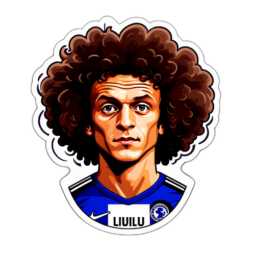 Sticker de David Luiz en acción