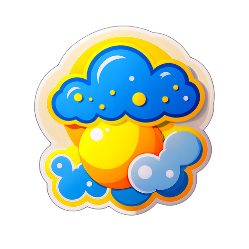 Stiker Cuaca Cerah