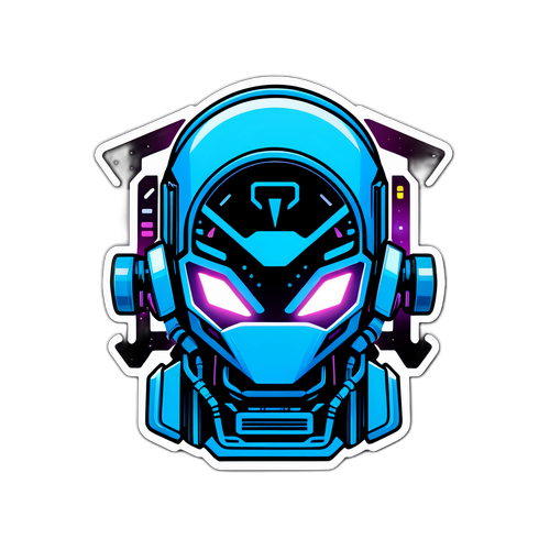 未来的なテクノロジーステッカー - 電気アートとサイバースタイルの融合